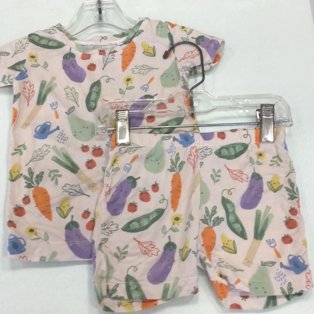 Angel Dear White Short Sleeve Pajama Set